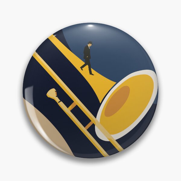 Item preview, Minimalist Trombone Journey Art | Mid-Century Modern Jazz Print | Bauhaus Music Print | Abstract Brass Instrument Decor designed and sold by Studio pod Burom.