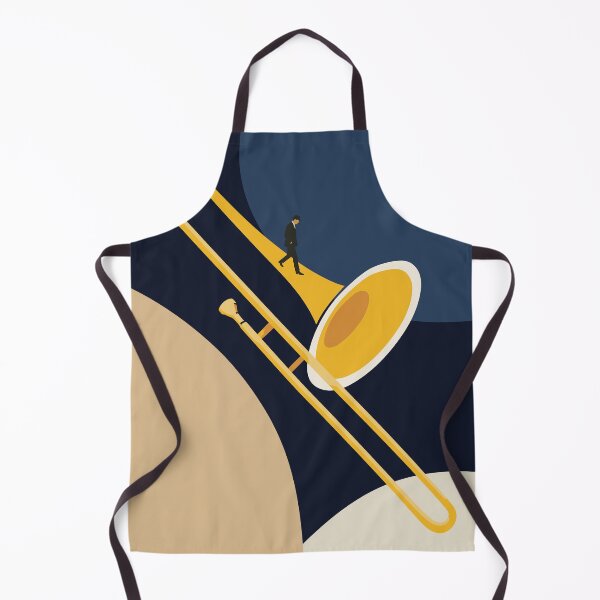 Item preview, Minimalist Trombone Journey Art | Mid-Century Modern Jazz Print | Bauhaus Music Print | Abstract Brass Instrument Decor designed and sold by Studio pod Burom.