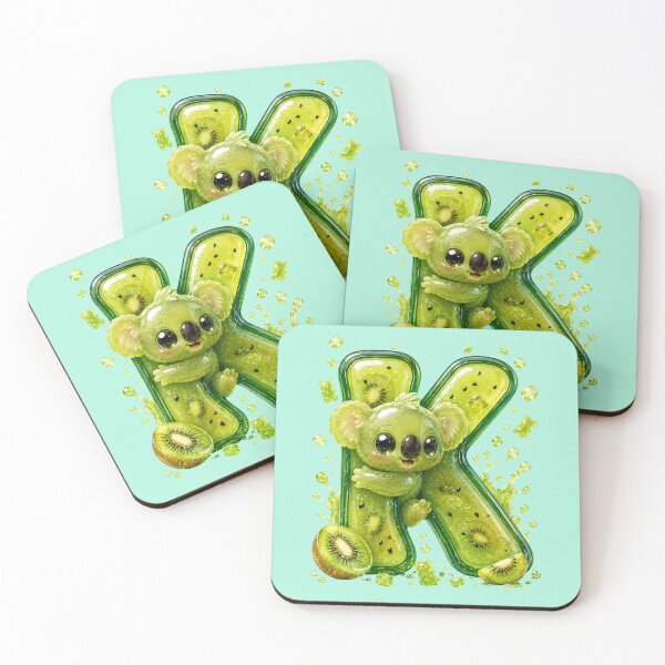 Item preview, Letter K Kawaii Jelly Alphabet | Cute Gummy Kiwi Mascot Sticker designed and sold by VectorJoy.