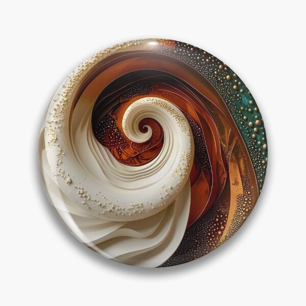 Item preview, Swirling Spiral with Gold Accents designed and sold by Vicky Brago-Mitchell®.
