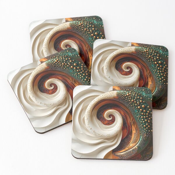 Item preview, Swirling Spiral with Gold Accents designed and sold by Vicky Brago-Mitchell®.