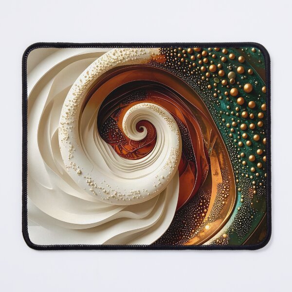 Item preview, Swirling Spiral with Gold Accents designed and sold by Vicky Brago-Mitchell®.