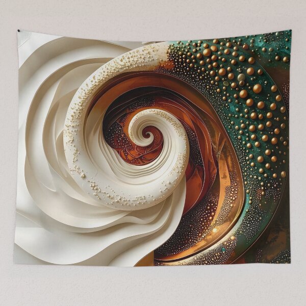 Item preview, Swirling Spiral with Gold Accents designed and sold by Vicky Brago-Mitchell®.