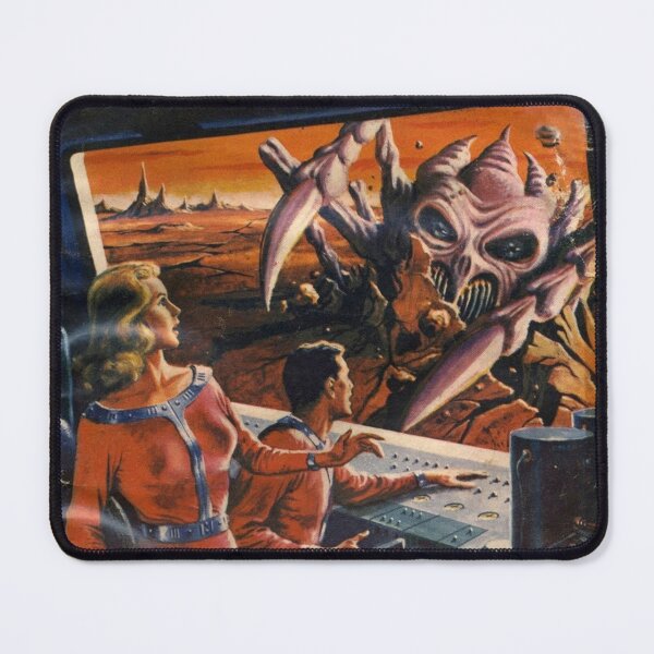 Item preview, Science Fiction Sci-Fi Flying Saucer Roswell Original Custom Vintage Poster Wall Art Startling Stories Strange Mystery Dark designed and sold by Cool Robot Bro..
