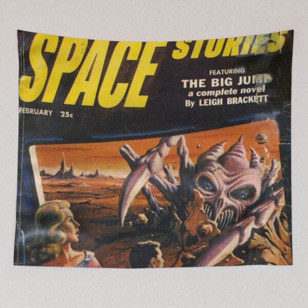 Item preview, Science Fiction Sci-Fi Flying Saucer Roswell Original Custom Vintage Poster Wall Art Startling Stories Strange Mystery Dark designed and sold by Cool Robot Bro..
