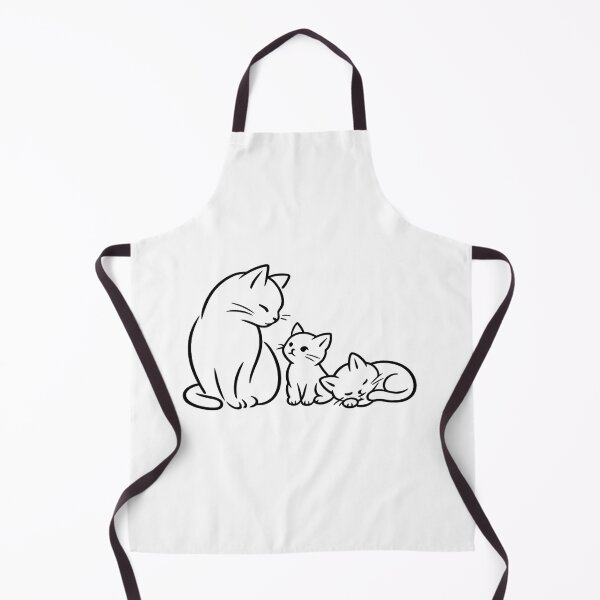 Item preview, Cat And Kittens Minimal Line Art | Cat Family Printable designed and sold by Tee Visions.