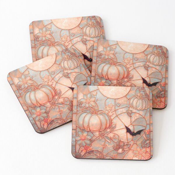 Item preview, Halloween Pumpkins Stained Glass Style Cake designed and sold by BriSher.