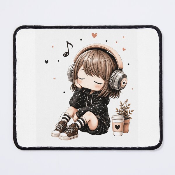 Item preview, Be Your Own Kind of Beautiful Kawaii Girl with Headphones | Cute Anime Aesthetic Quote | Pastel Chibi Art | Cozy Music Lover Gift | Cute T-Shirt Design designed and sold by Mirai_Art ⭐⭐⭐⭐.