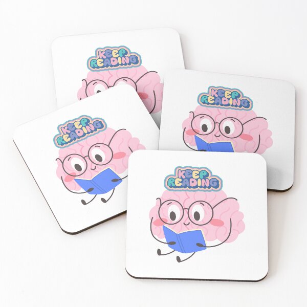 Item preview, Keep Reading Cute Brain Reading A Book Kawaii Cartoon designed and sold by Alexacarmen.