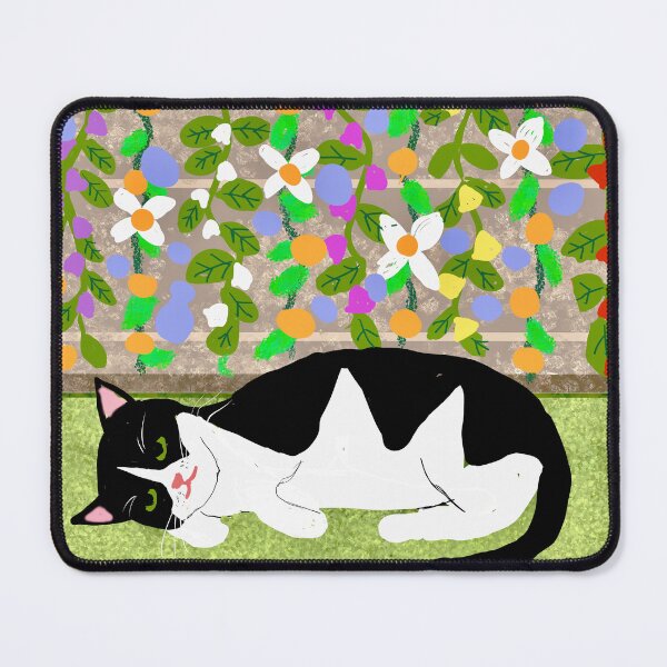 Item preview, Cat Relaxing by a Colorful Wall designed and sold by Elaine M Hayward .