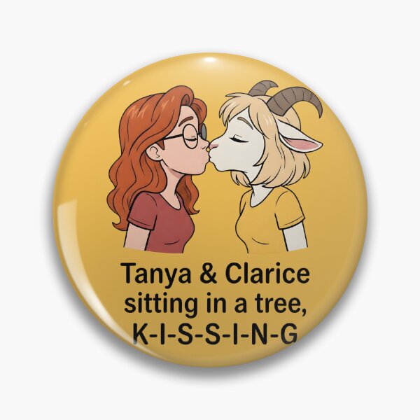 Item preview, Tanya & Clarice Kissing - Zombie Kitty Chainsaw | Cute Anthro Romance designed and sold by Trevor Cutler.