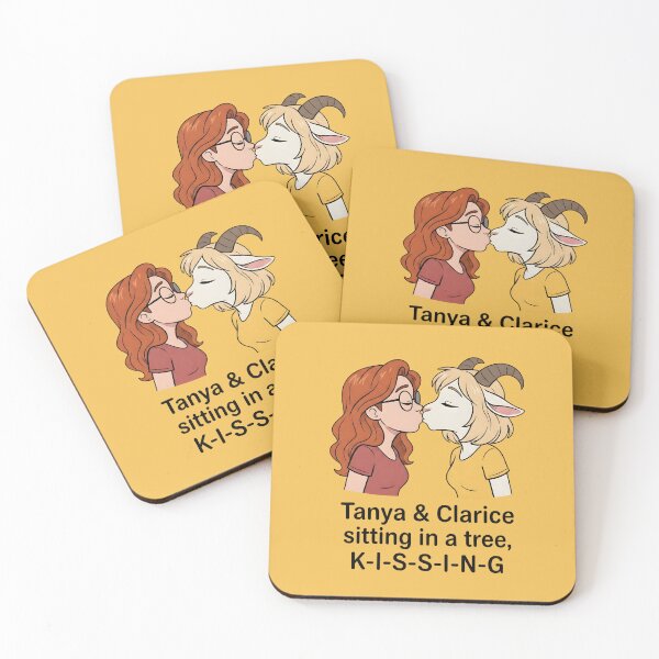 Item preview, Tanya & Clarice Kissing - Zombie Kitty Chainsaw | Cute Anthro Romance designed and sold by Trevor Cutler.