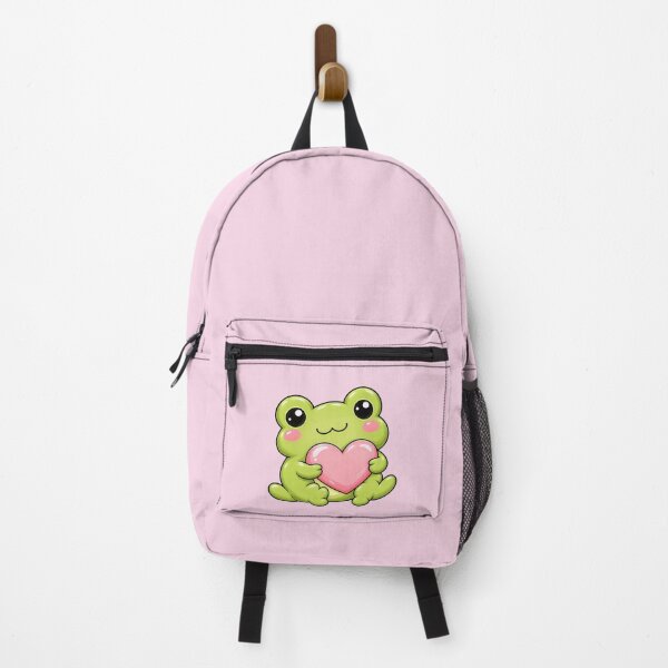 Item preview, Cute Frog Hugging Heart Sticker | Kawaii Love Frog | Adorable Frog with Pink Heart designed and sold by StickyDelights.