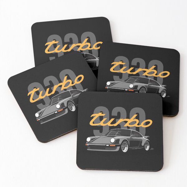 Item preview, Black Retro 930 turbo illustration designed and sold by blackdogshop.