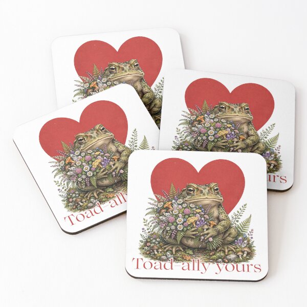 Item preview, Toad-ally Yours - Cute Cottagecore Valentine's Day Toad with Flowers and Crystals Goblincore Valentine's Day designed and sold by Neurospicy Trolls.