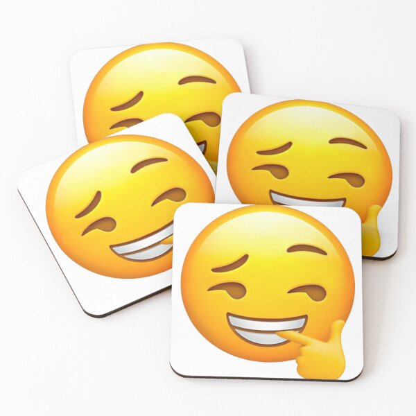 Item preview, Emoji Mischievous Smile Meme designed and sold by NF Designs Studio DTF.