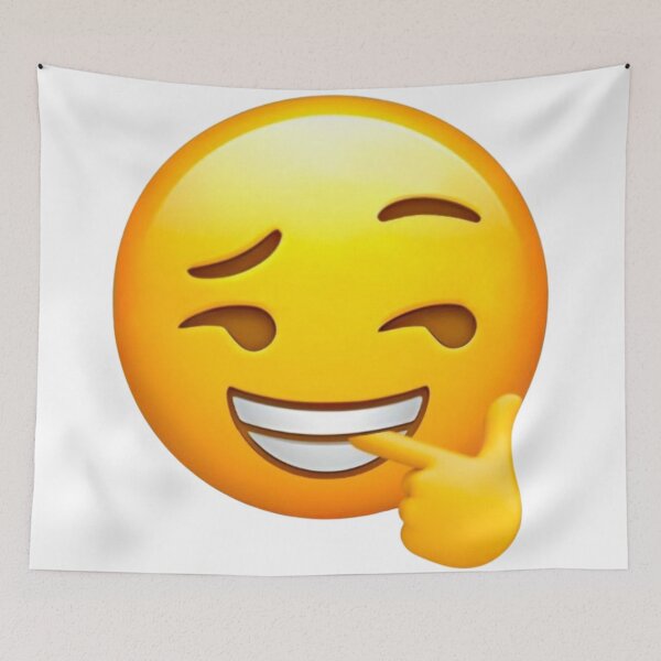 Item preview, Emoji Mischievous Smile Meme designed and sold by NF Designs Studio DTF.
