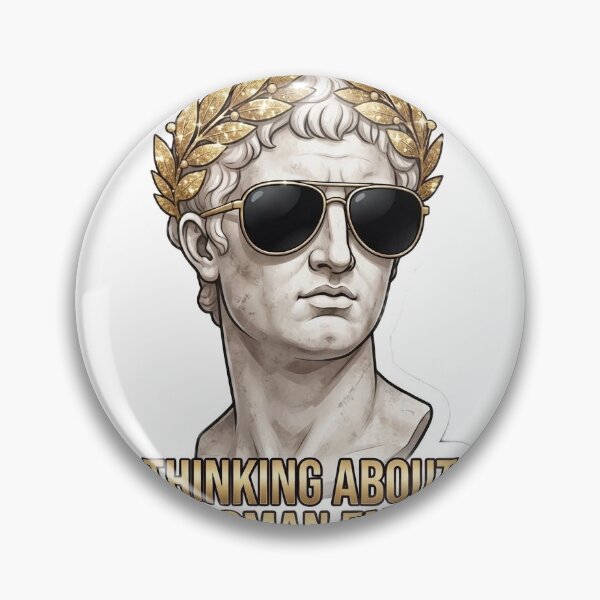 Item preview, Thinking About the Roman Empire Sticker | Funny Ancient Rome Meme Decal designed and sold by Ciphern.