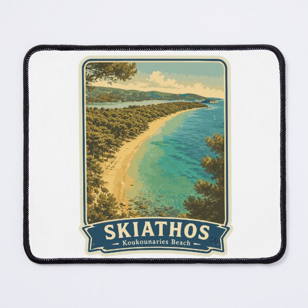 Item preview, Vintage Skiathos Koukounaries Beach Travel designed and sold by CharaFei.Art.