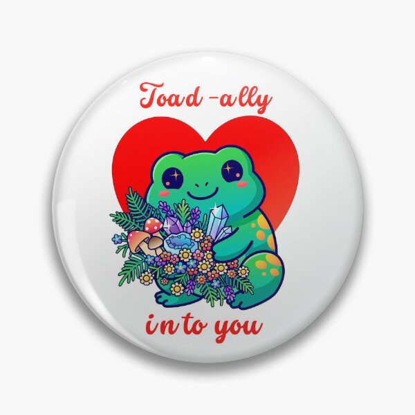 Item preview, Toad-ally Into You - Cute Kawaii Toad Valentine's Day Pun designed and sold by Neurospicy Trolls.