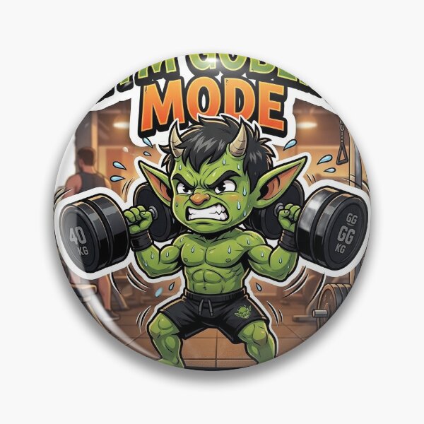 Item preview, Gym Goblin Mode Sticker | Cute Goblin Fitness Vinyl designed and sold by Ciphern.