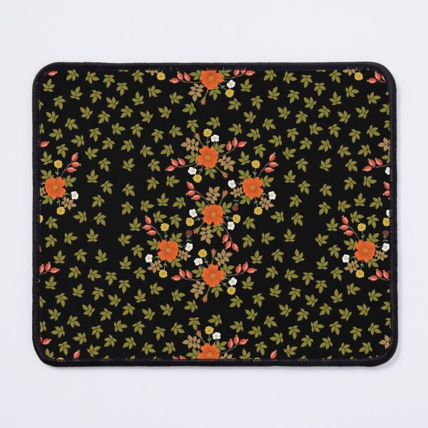 Item preview, Botanical pattern with wild roses, blackberry, poppy flowered rosers, wildflowers and leaves designed and sold by HelenIvanchenko.