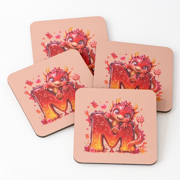 Item preview, Letter M Kawaii Jelly Alphabet | Cute Gummy Marshmallow Mascot Sticker designed and sold by VectorJoy.
