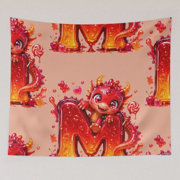 Item preview, Letter M Kawaii Jelly Alphabet | Cute Gummy Marshmallow Mascot Sticker designed and sold by VectorJoy.