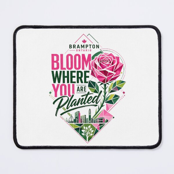 Item preview, Brampton Garden Square – Bloom Where You Are Planted – Floral Geometric Art designed and sold by bobscraze.