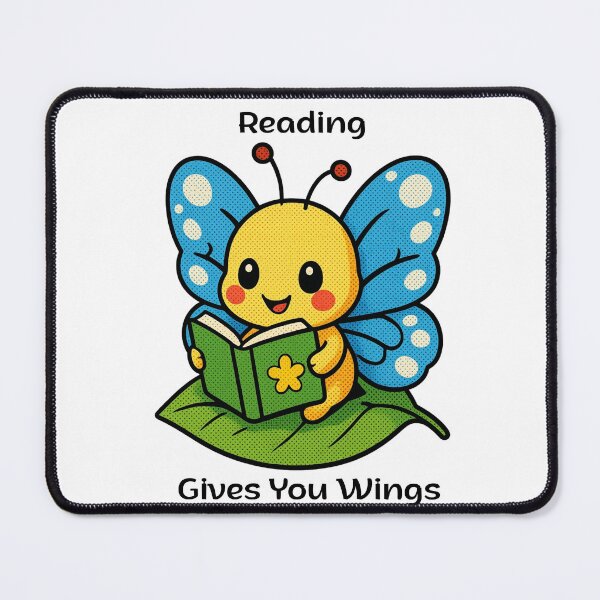 Item preview, Reading Gives You Wings Cute Butterfly Kawaii Book Art designed and sold by Alexacarmen.