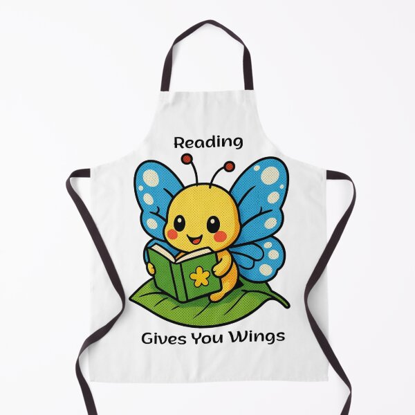 Item preview, Reading Gives You Wings Cute Butterfly Kawaii Book Art designed and sold by Alexacarmen.