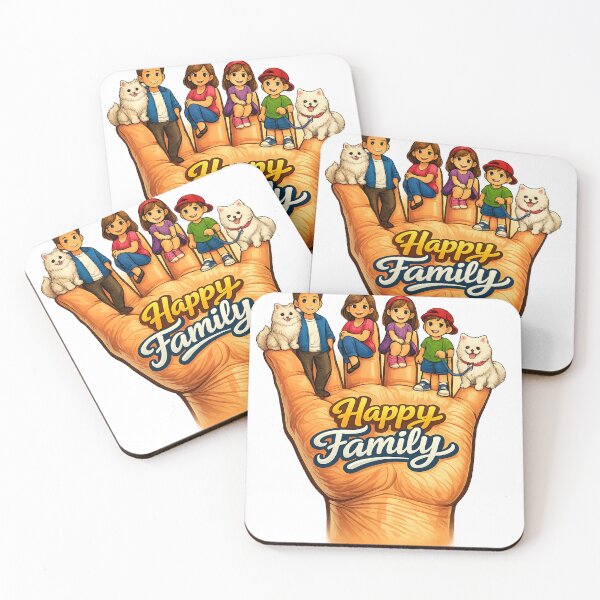 Item preview, Happy family together with pets designed and sold by urbanshop7.