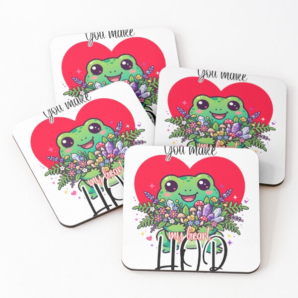Item preview, You Make My Heart Hop - Cute Kawaii Frog Valentine's Day Pun Goblincore Valentine's Day designed and sold by Neurospicy Trolls.