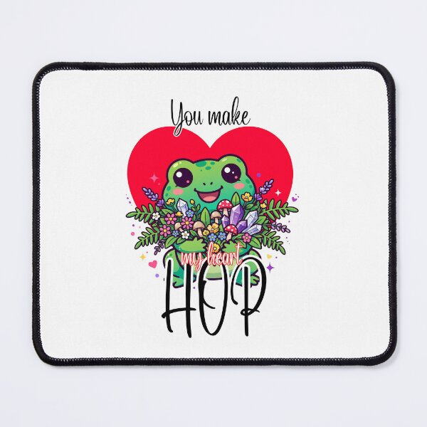 Item preview, You Make My Heart Hop - Cute Kawaii Frog Valentine's Day Pun Goblincore Valentine's Day designed and sold by Neurospicy Trolls.