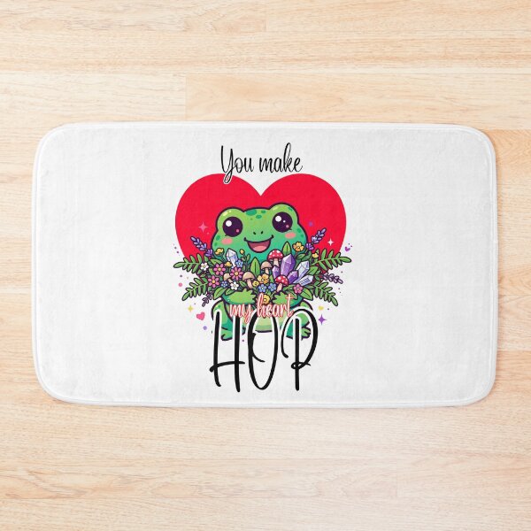 Item preview, You Make My Heart Hop - Cute Kawaii Frog Valentine's Day Pun Goblincore Valentine's Day designed and sold by Neurospicy Trolls.