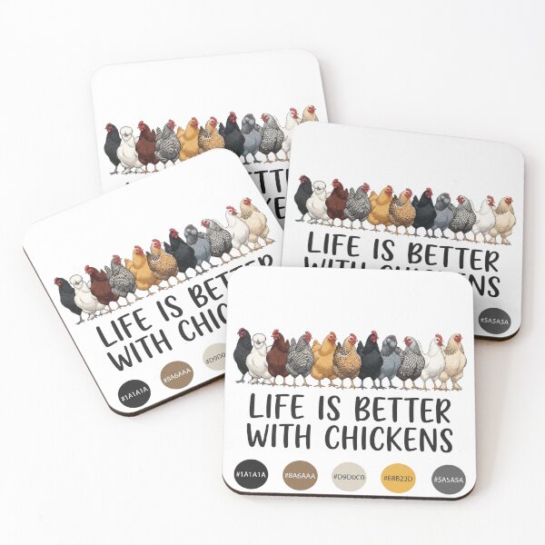 Item preview, Life Is Better With Chickens Funny Chicken Lover T-Shirt | Backyard Chicken Farmer Gift designed and sold by StickerNestYou.