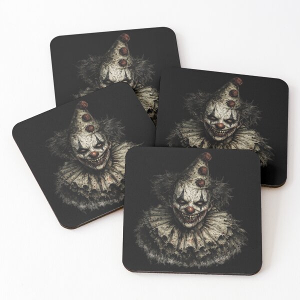 Item preview, Evil Clown Horror Portrait Dark Illustration designed and sold by DjFreeq.