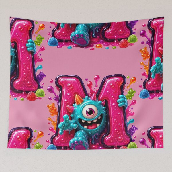 Item preview, Letter M Kawaii Jelly Alphabet | Cute Gummy Marshmallow Mascot Sticker designed and sold by VectorJoy.