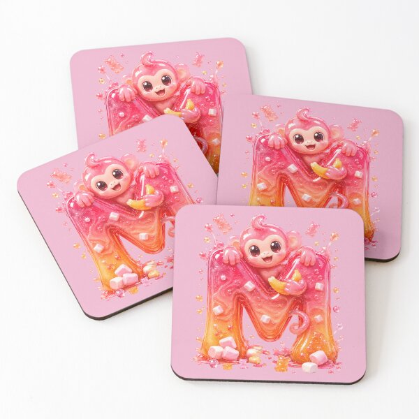Item preview, Letter M Kawaii Jelly Alphabet | Cute Gummy Marshmallow Mascot Sticker designed and sold by VectorJoy.