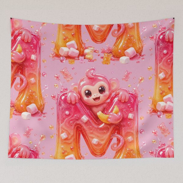 Item preview, Letter M Kawaii Jelly Alphabet | Cute Gummy Marshmallow Mascot Sticker designed and sold by VectorJoy.
