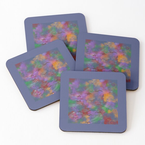Item preview, Birds with a rainbow sky designed and sold by Craftymushroom.
