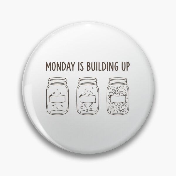 Item preview, Monday Is Building Up Funny Coffee Lover Fermentation Humor T-Shirt | Monday Mood Graphic Tee designed and sold by StickerNestYou.