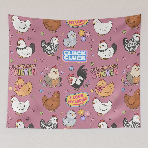 Item preview, Chicken Hen Cute Pastel Seamless Pattern designed and sold by HowToCanadian.