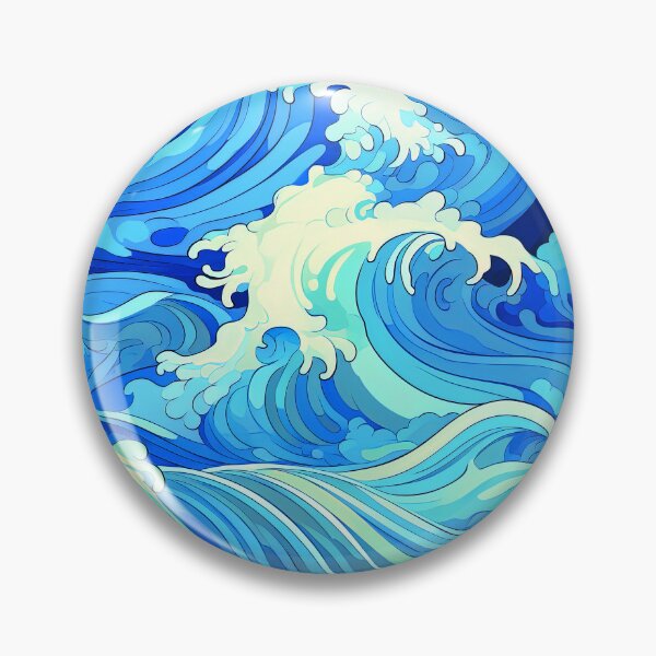 Item preview, Japanese Great Waves Blue Ocean And White Caps designed and sold by DEC02.