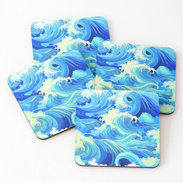 Item preview, Japanese Great Waves Blue Ocean And White Caps designed and sold by DEC02.