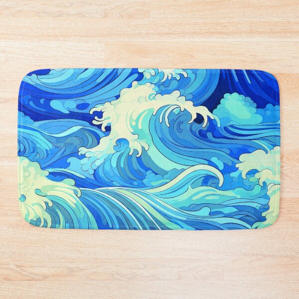 Item preview, Japanese Great Waves Blue Ocean And White Caps designed and sold by DEC02.