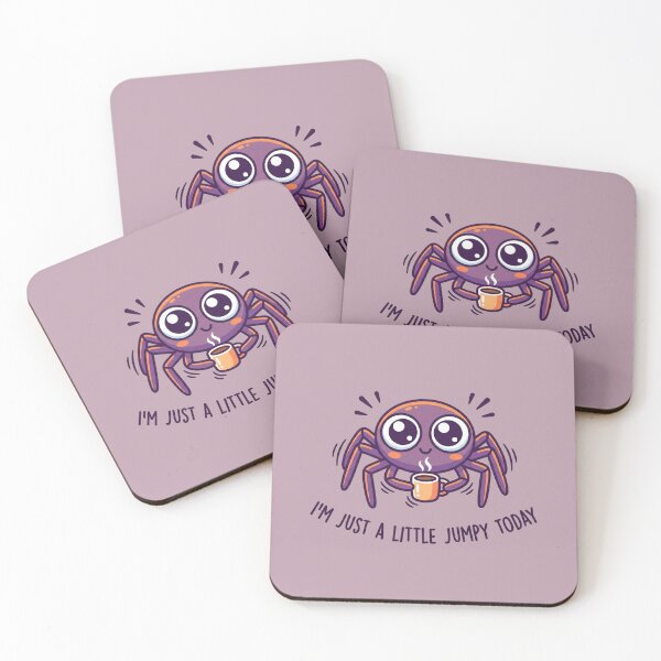 Item preview, Little Jumpy Coffee Spider Pun designed and sold by MarCinu Art.