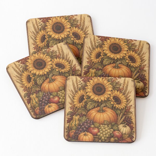 Item preview, Vintage Autumn Harvest Sunflower Illustration designed and sold by MWprint.
