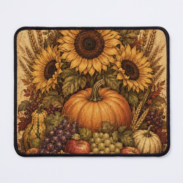 Item preview, Vintage Autumn Harvest Sunflower Illustration designed and sold by MWprint.