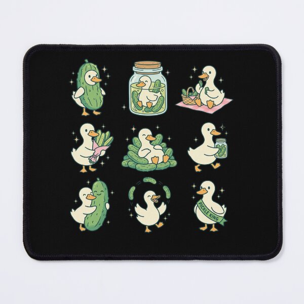 Item preview, Cute Duck Pickle Art Kawaii Funny Animal Mascot Retro Quirky Illustration Gift Idea designed and sold by raedattia.